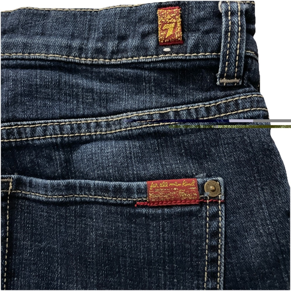 7 For All Mankind Women's Rhigby Jeans Medium Wash Blue Size 16 Straight Leg